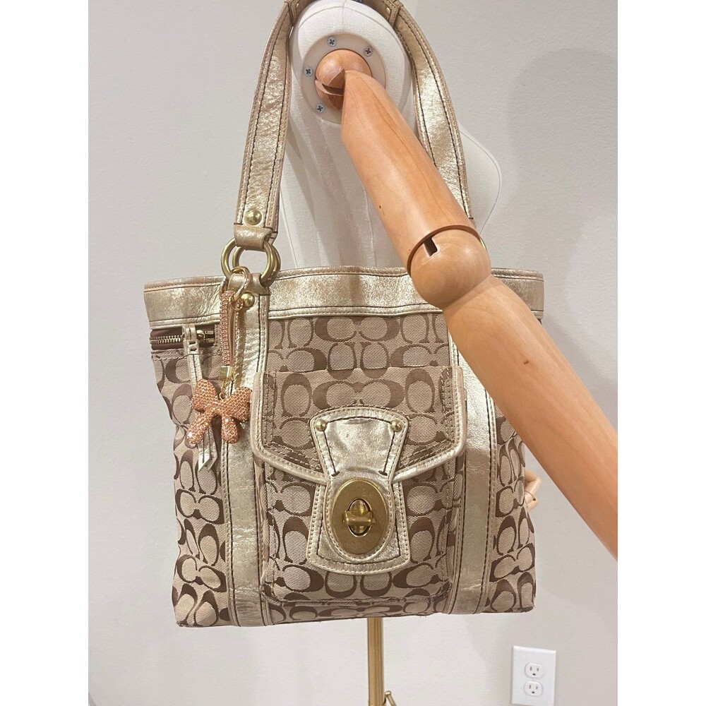 COACH LEGACY SIGNATURE 65TH ANNIVERSARY TOTE BAG.